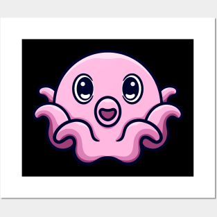 cute baby octopus Posters and Art